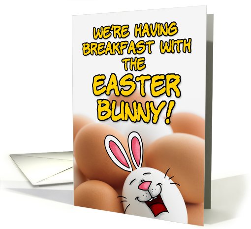 breakfast with the easter bunny card (400022)