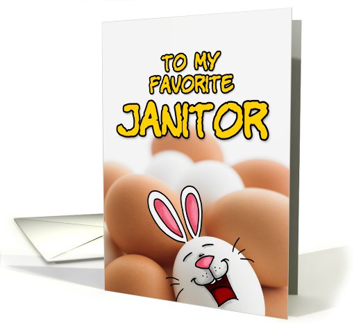 eggcellent easter - janitor card (400910)