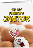 eggcellent easter - janitor card