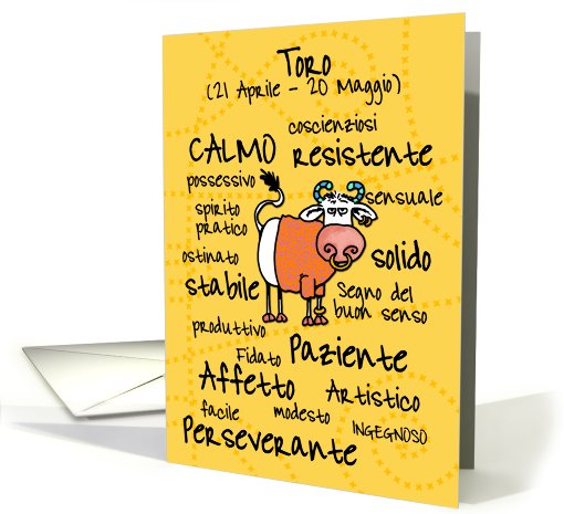 zodiaco - Toro card (401546)