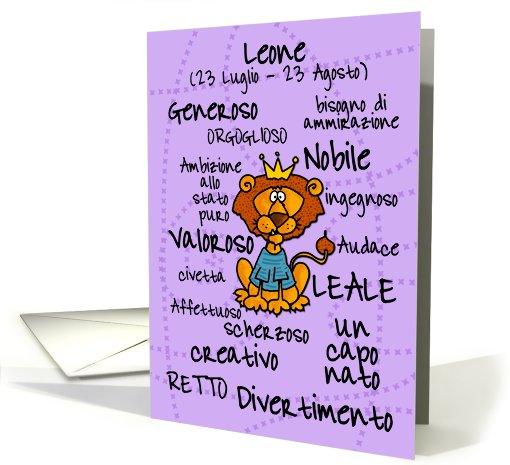 zodiaco - Leone card (401549)