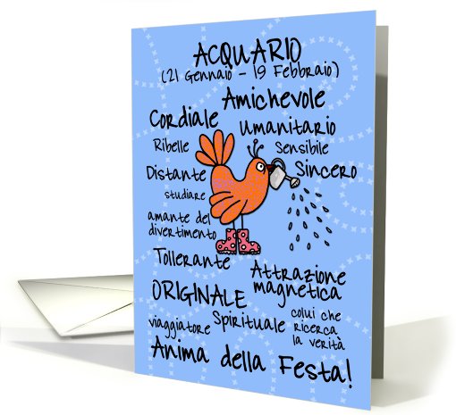 zodiaco - Acquario card (401555)