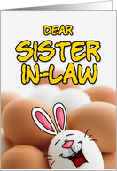 eggcellent easter - sister-in-law card