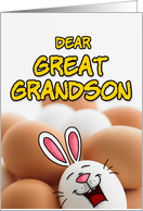 eggcellent easter - great grandson card