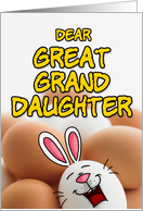 eggcellent easter - great granddaughter card