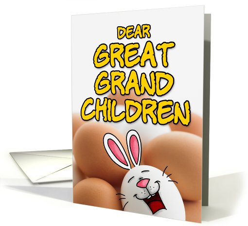 eggcellent easter - great grandchildren card (401581)