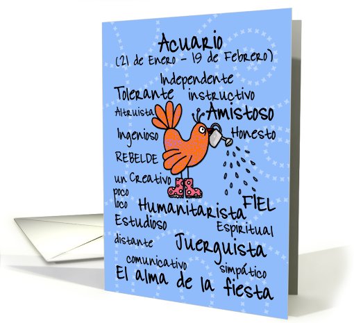 Zodiaco - Acuario card (402888)