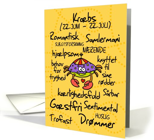 Stjernetegn - Krbs card (404353)