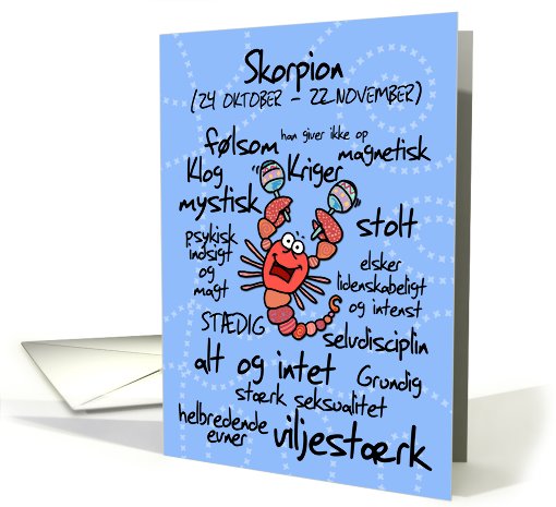 Stjernetegn - Skorpion card (404359)