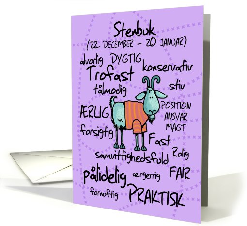 Stjernetegn - Stenbuk card (404362)
