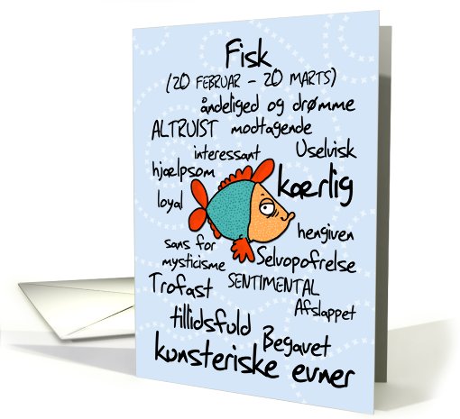 Stjernetegn - Fisk card (404364)