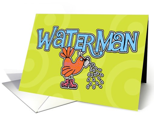 dutch zodiac card - aquarius (Sterrenbeeld Waterman) card (405495)