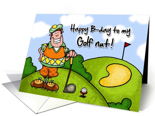 Happy B-day - golf nut card (407163)