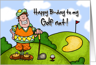 Happy B-day - golf nut card