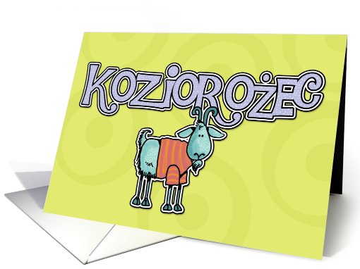 polish zodiac card - Capricorn (Koziorożec) card (407997)