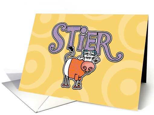 dutch zodiac card - taurus (Sterrenbeeld Stier) card (408061)