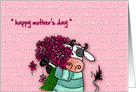 Happy Mother’s Day - flower cow card