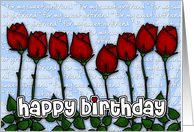 Red roses birthday -...