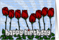 Red roses birthday - for my sweet wife card