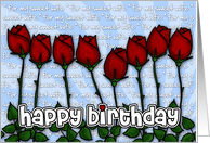 Red roses birthday -...