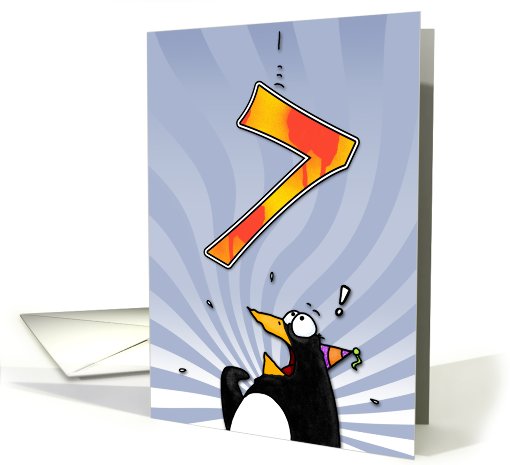 LOOK OUT!  Here comes another birthday! - 7 years old card (410298)