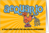 inviti festa di compleanno - Acquario (Birthday party invitations - Aquarius) card