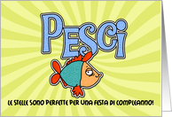 inviti festa di compleanno - Pesci (Birthday party invitations - Pesci) card