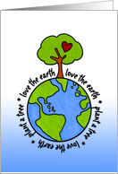 love the earth, plant a tree card
