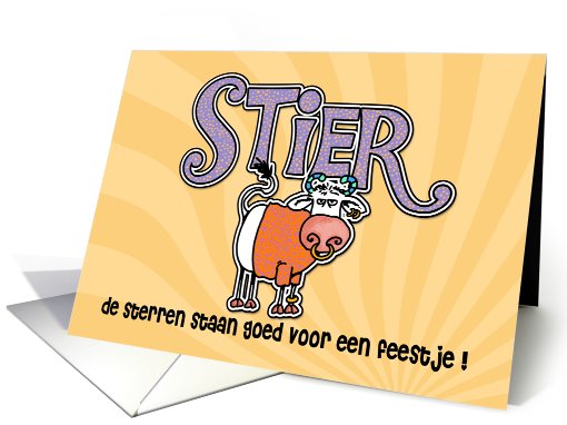 verjaardagsfeest uitnodigingen - Stier (Birthday Party... (413962)