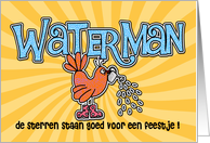 verjaardagsfeest uitnodigingen - Waterman (Birthday Party Invitations - Aquarius) card