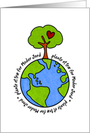 Earth Day - plant a tree for Mother Earth (danish) card