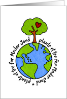 Earth Day - plant a tree for Mother Earth (norwegian) card