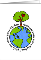 Earth Day - plant a tree for Mother Earth (portuguese) card