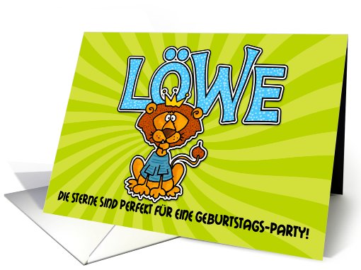 Geburtstag Einladungen - Lwe (Birthday Party Invitations - Lion) card