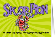 Geburtstag Einladungen - Skorpion (Birthday Party Invitations - Scorpio) card