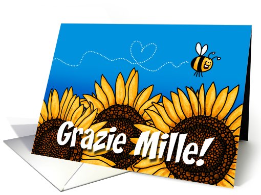 Grazie Mille - Italian Thank you card (426384)