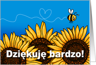 dziękuję bardzo - Polish Thank you Card