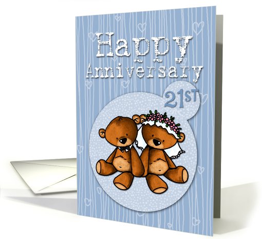 Happy Anniversary - 21 years card (438361)