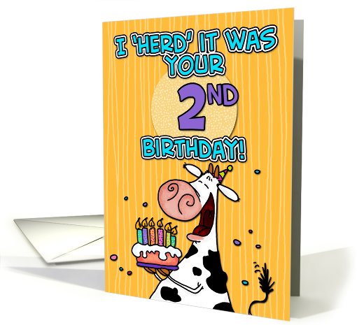 I 'herd' it was your birthday - 2 year old card (440936)