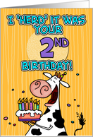 I ’herd’ it was your birthday - 2 year old card