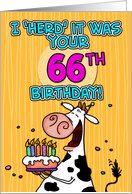 I ’herd’ it was your birthday - 66 years old card