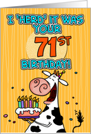 I ’herd’ it was your birthday - 71 years old card