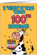 I ’herd’ it was your birthday - 100 years old card