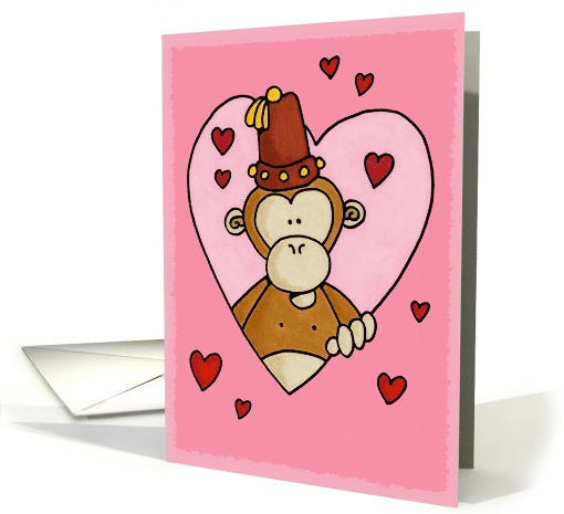 Love Monkey Valentine card (44335)