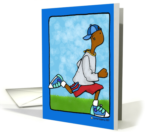 Running Man African American card (44363)
