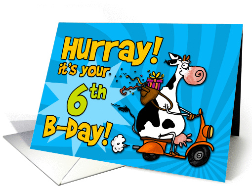 Hurray! it's your 6th birthday card (448078)