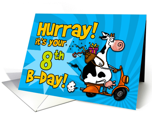 Hurray! it's your 8th birthday card (448080)