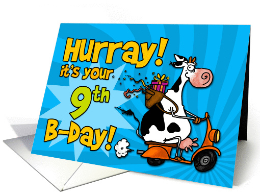 Hurray! it's your 9th birthday card (448081)