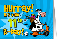 Hurray! it’s your 11th birthday card