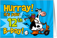 Hurray! it’s your 12th birthday card